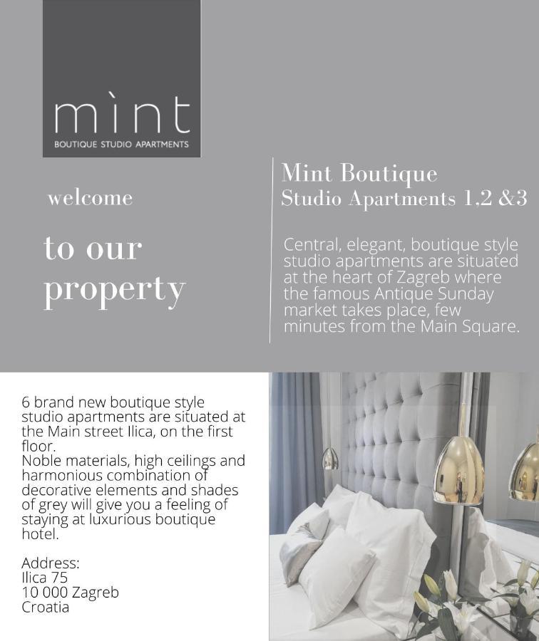 Mint Boutique Studio Apartments 2 Záhřeb Exteriér fotografie